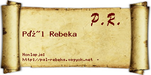 Pál Rebeka névjegykártya
