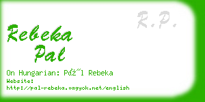 rebeka pal business card